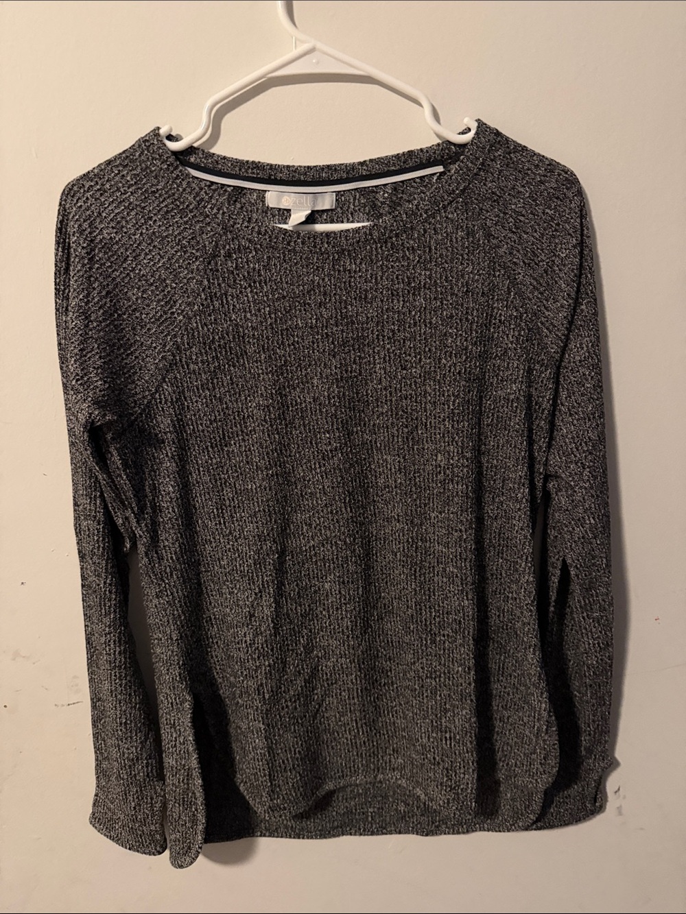Zella Heathered Charcoal Crew Neck Sweater